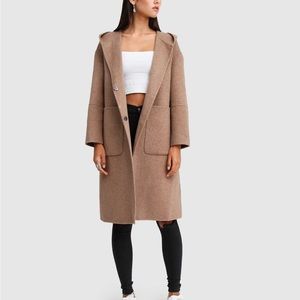 Walk This Way Wool Blend Oversized Coat - Oat size S NWT